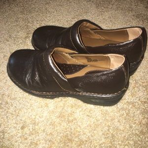 Real leather chunky shoes